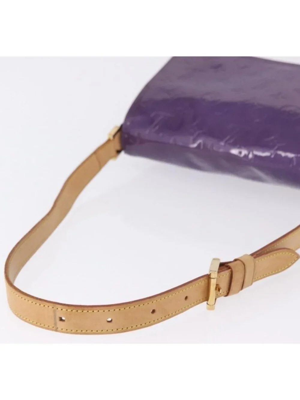 Authentic LOUIS VUITTON Monogram Vernis Thompson Street Purple Viole M91095